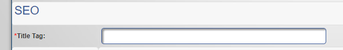 PageFramer - Add Event - Title Tag Field
