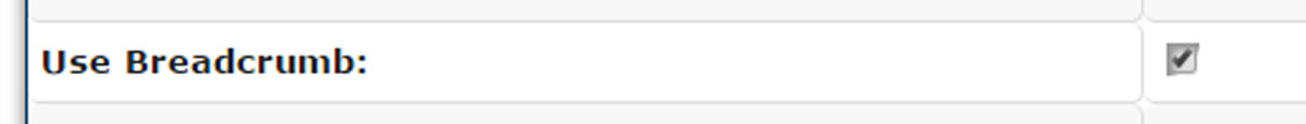 Screenshot of Use Breadcrumb setting